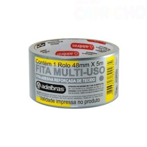 FITA ADESIVA MULTIUSO PRATA SILVER TAPE 48MM X 5M ADELBRAS