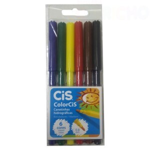 CANETINHA HIDROGRAFICAS COLORCIS 6 CORES