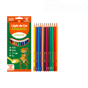 LAPIS 12 CORES APAGÁVEL LEO LEO
