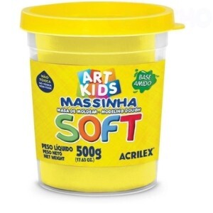 MASSA MODELAR SOFT 500G AMARELO LIMÃO