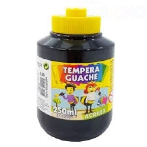 TINTA GUACHE 250ML PRETO ACRILEX