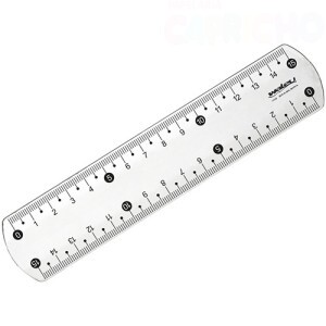 REGUA 15CM NEW LINE TRANSPARENTE WALEU